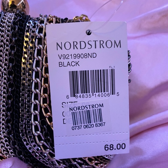 VINTAGE Beaded NEW WITH TAGS Black and Gold Purse - Picture 5 of 6